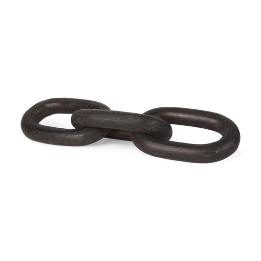 Tayla Large Black-Brown Wood Chain Link