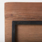 Jadine Set of 2 Medium Brown Wood w/ Black Metal Rectangle Frames