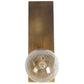 Dalby 10x22 Brass Toned Metal Glass Globe Wall Sconce