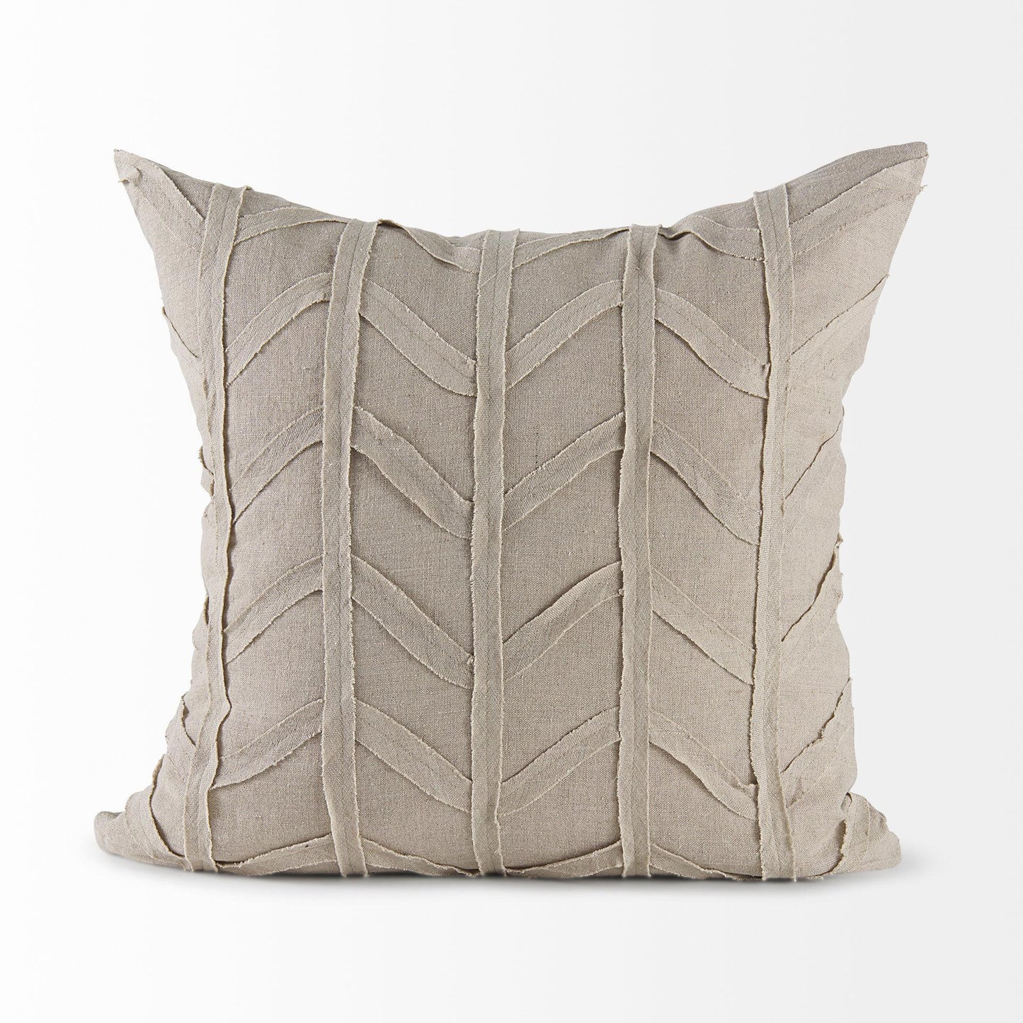 Ivivva 20L x 20W Beige Fabric Textured Decorative Pillow Cover