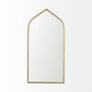 Giovanna 23.6L x 1.2W x 48.8H Gold Metal Frame Ogee Arch Vanity Mirror