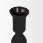 Haute Medium Matte Black Blown Glass Candlestick