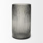 Dawn Tall Smokey Black Glass Vase