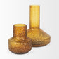 Jolene Short Amber Glass Vase