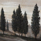 Tuscan Cypress 60x36 Hand Painted on Wood Oil Painting