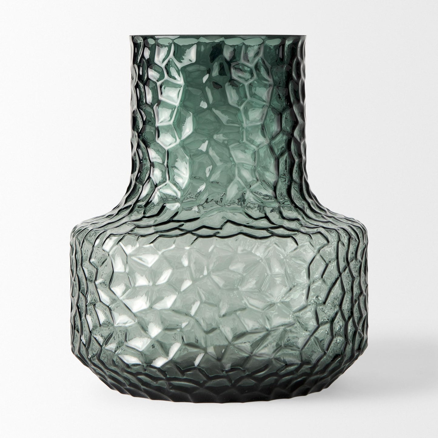 Jolene Short Green Glass Vase