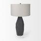 Piven Matte Black Textured Ceramic Table Lamp