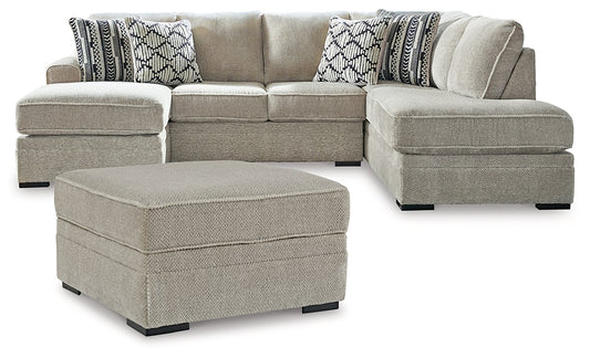 Calnita 2-Piece Sectional with Ottoman